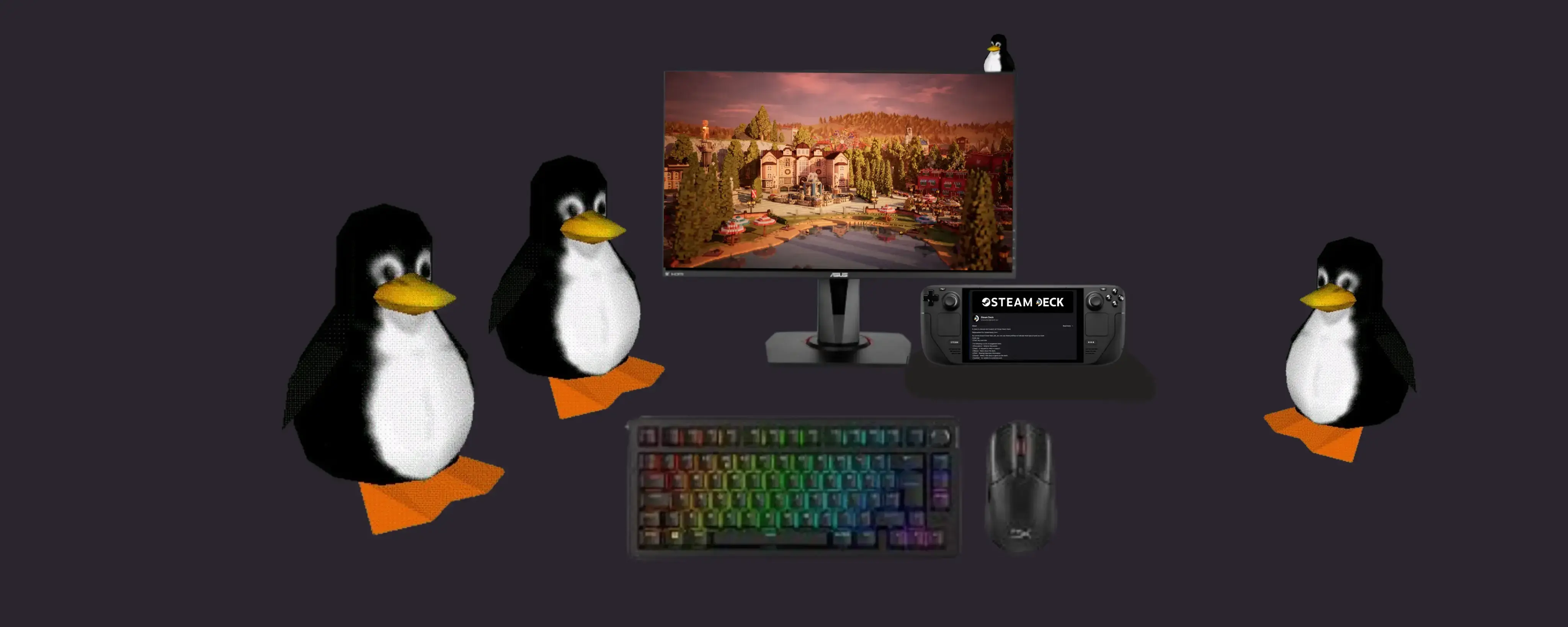 cool steam deck collage